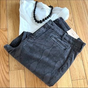 NWT NYDJ Ami Skinny Gray Snakeskin Print Ankle Jeans